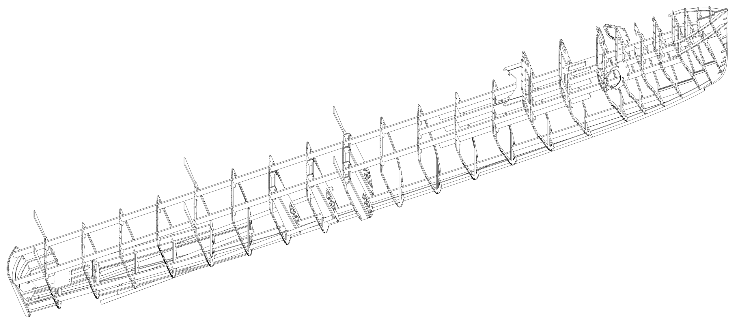 John's AutoCAD Fusion 3D Wireframe of the Sboot Hull - John Drain's Model PT-Boat Site