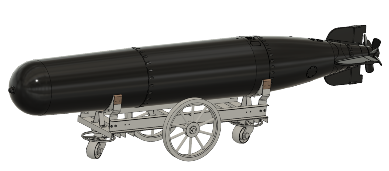 Mk13 Torpedo trolley 3D model